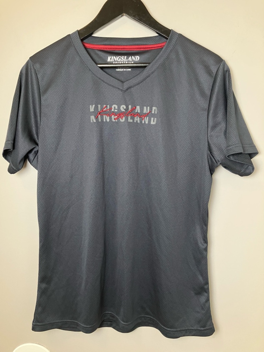 Kingsland Equestrian Navy Performance Riding Shirt XL Athletic Short Sleeve